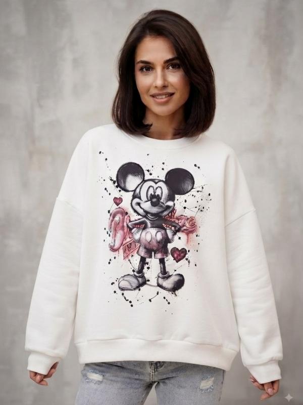 Базовый свитшот с принтом Mickey Mouse MIK-A82322T550 Базовый свитшот с принтом Mickey Mouse MIK-A82322T550