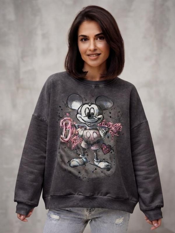 Базовый свитшот с принтом Mickey Mouse MIK-A82322T550 Базовый свитшот с принтом Mickey Mouse MIK-A82322T550