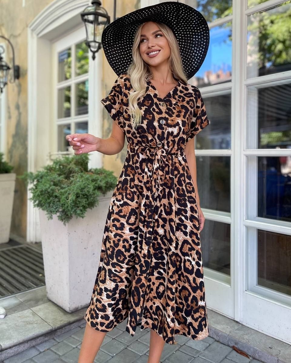 Леопардовое платье ANA-A1592T14