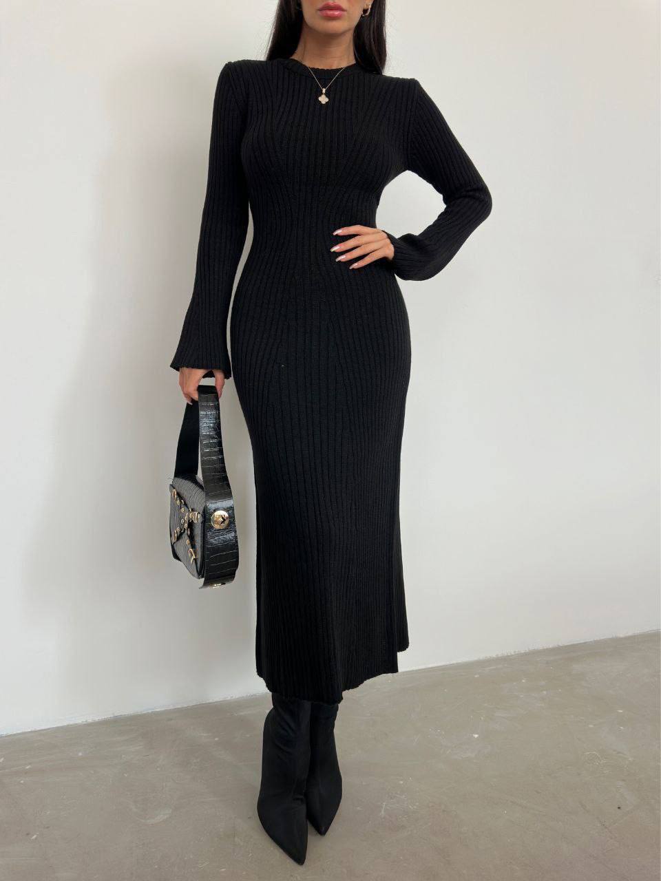 Стильное вязаное платье AMU-A3496T750 Стильное вязаное платье AMU-A3496T750