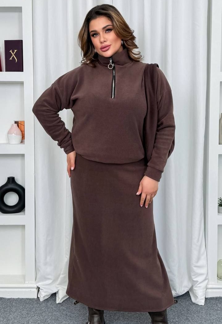 Флісовий костюм з спідницею AD-A069T500