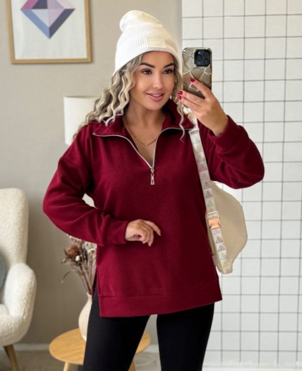 Ангоровая кофта с молнией MYD-A618T380