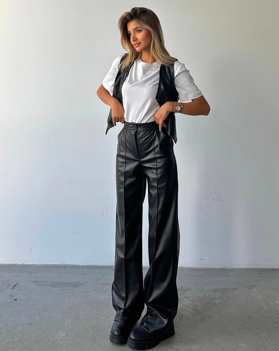 Брюки палаццо на флисе DMP-A386T350