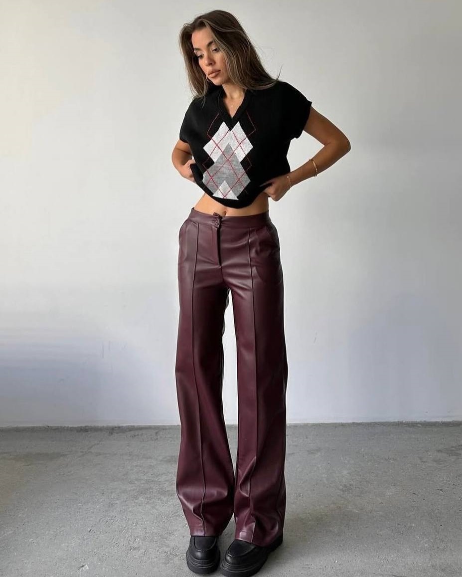 Брюки палаццо на флисе DMP-A386T350