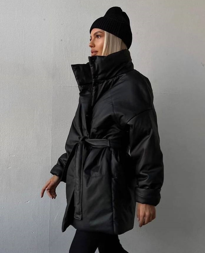 Тепла куртка з екошкіри DMP-P4085T820