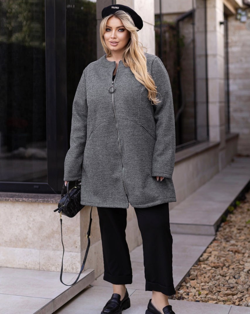 Жіночий кардиган з хутром JA-A679.3T400