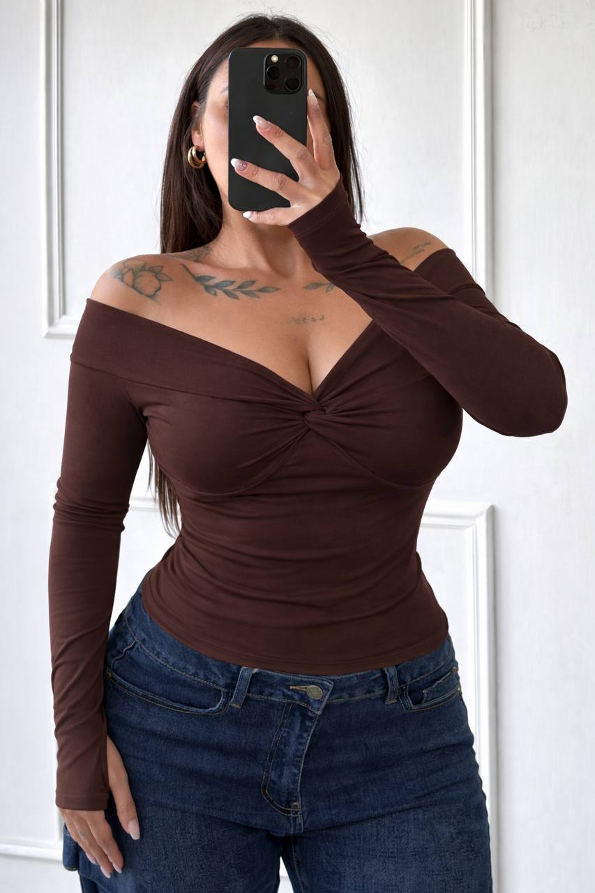 Кофточка с открытыми плечами INS-A486T450 Кофточка с открытыми плечами INS-A486T450