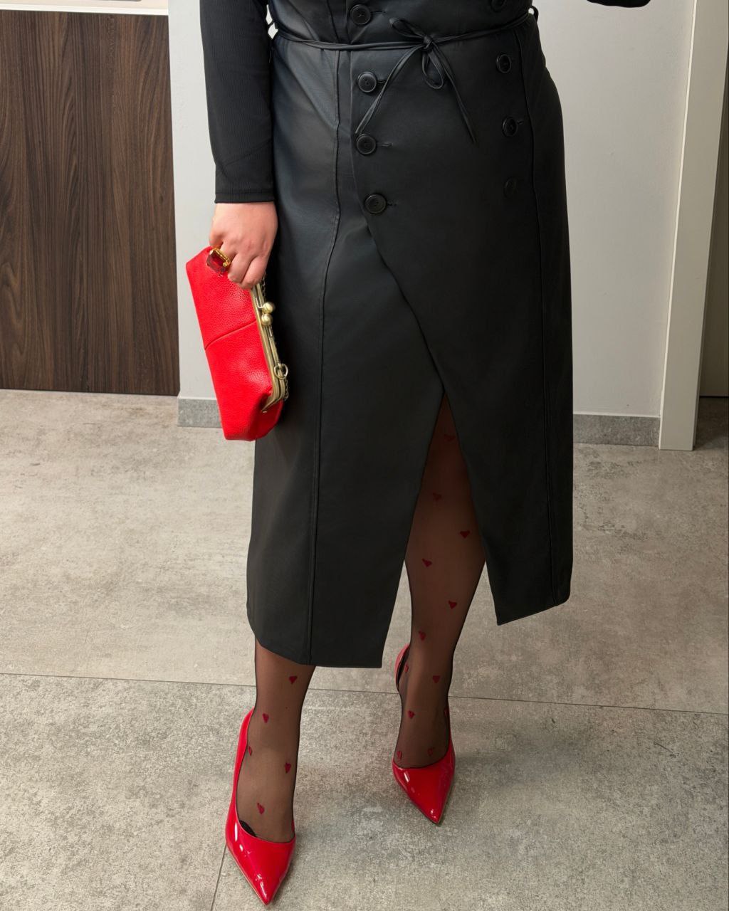 Кожаная юбка на запах ET-A797T550 Кожаная юбка на запах ET-A797T550