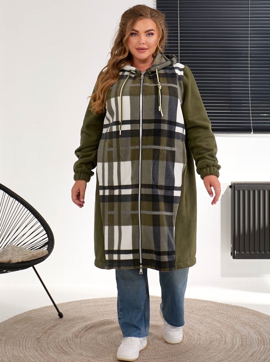 Длинный кардиган на молнии NU-A1465T26