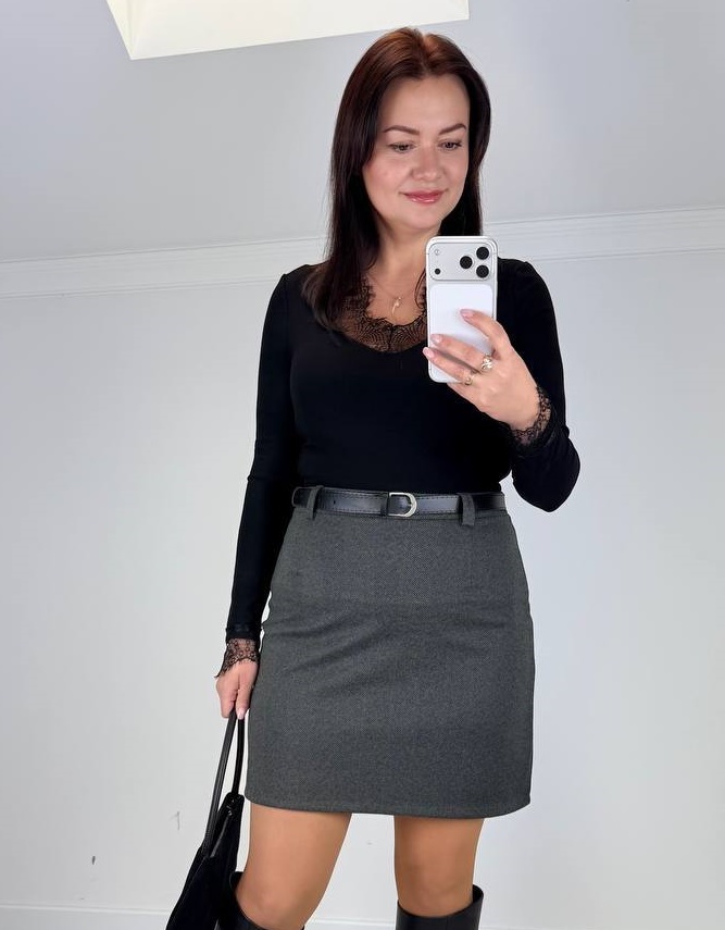 Кашемировая короткая юбка KG-A2972T320