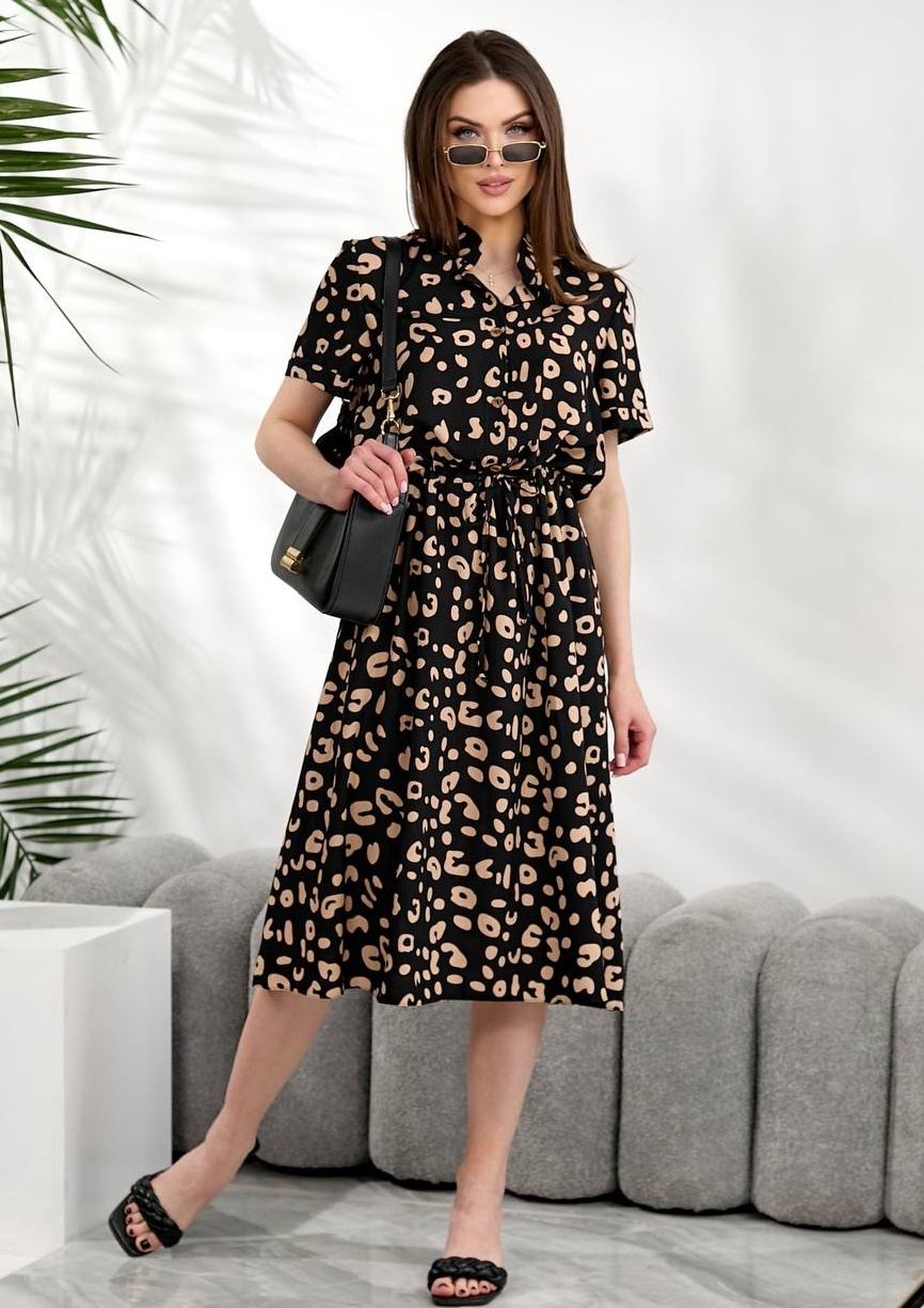 Стильное штапельное платье NOB-A26021T420