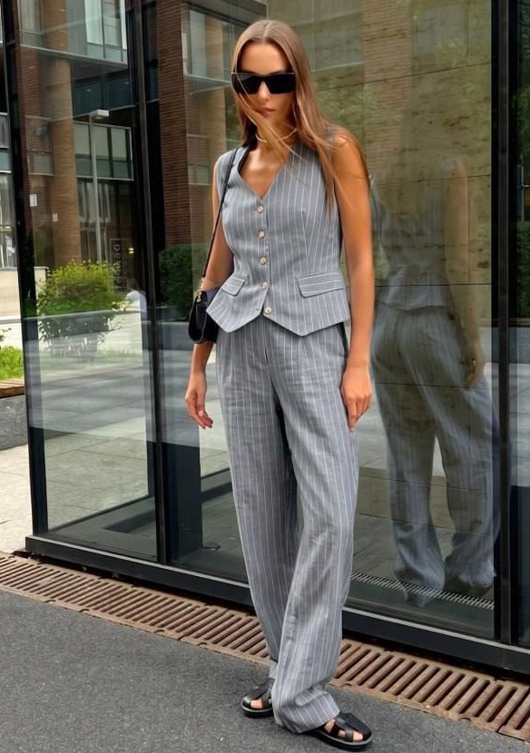 Жилет та штани палаццо CUR-A914T820