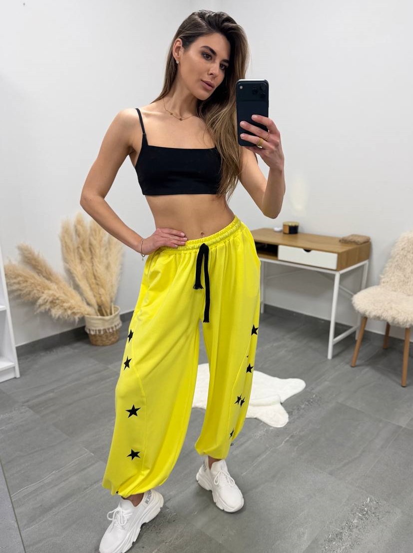 Оверсайз штаны со звездочками DMP-R1880T380